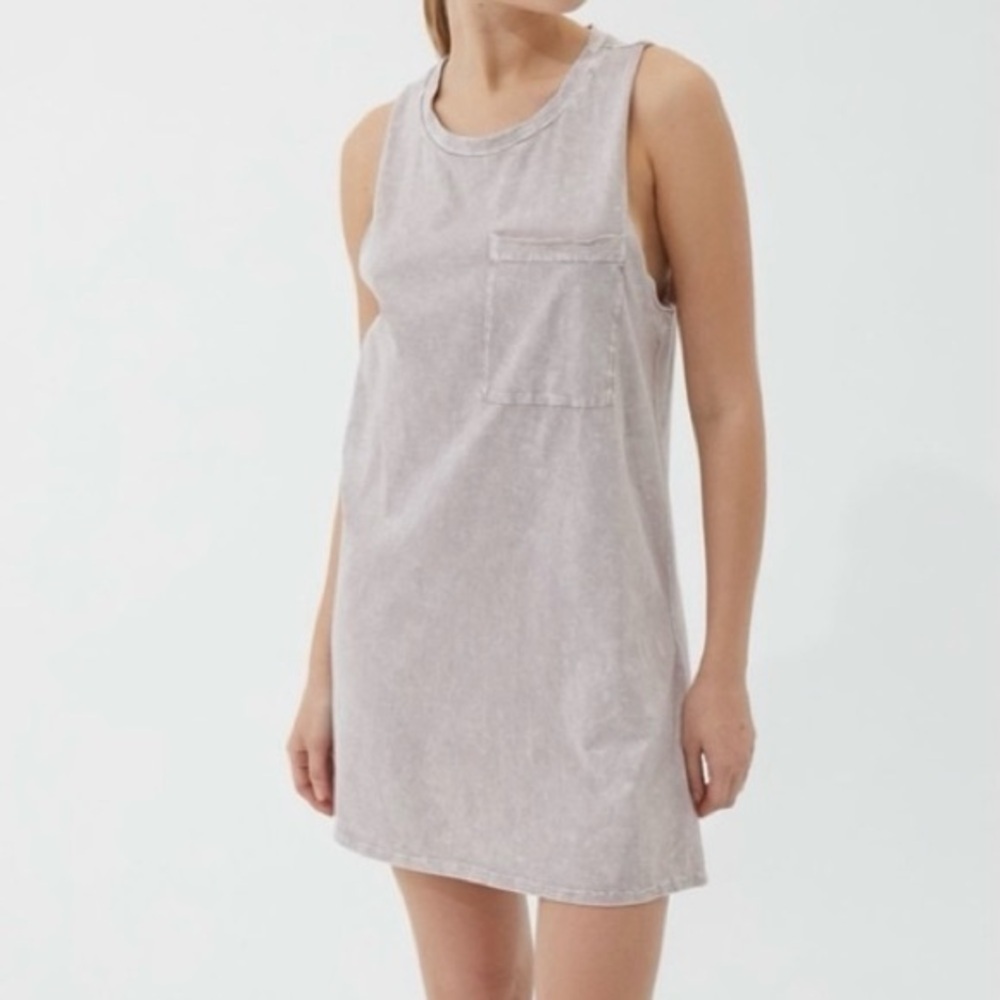 Urban Outfitters Washed Mauve Pink Sleeveless Pocket T-Shirt Tank Dress